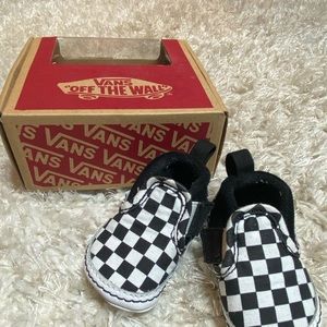 Vans checkerboard infant baby shoes size 1